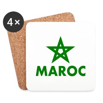 Maroc - Dessous de verre (lot de 4) - blanc - Devant