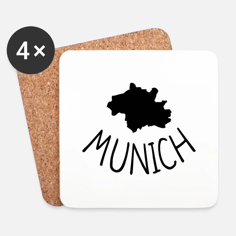 München - Untersetzer (4er-Set) - Weiß
