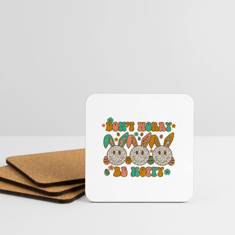 Happy Easter Easter Easter Egg Easter Celebration Easter Coasters (set of 4)