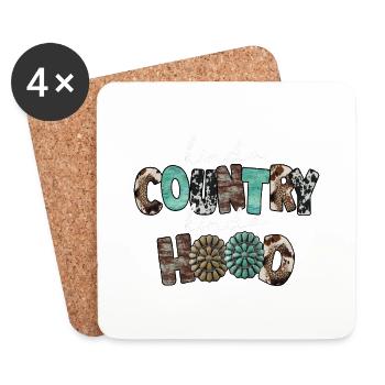 Country Music Rural Landei Country Musician Mom - Coasters (set of 4) - white - Front