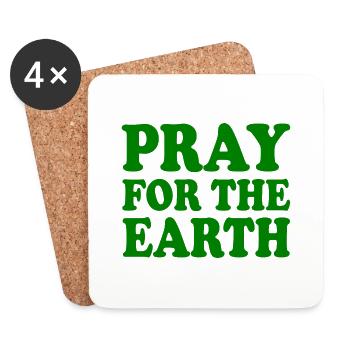 Pray for the earth - Untersetzer (4er-Set) - Weiß - Vorne