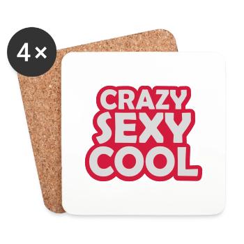 design cool sexy fou - Dessous de verre (lot de 4) - blanc - Devant