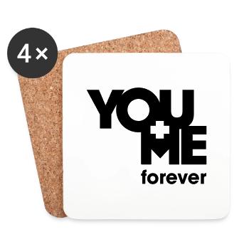 YOU and ME forever - Untersetzer (4er-Set) - Weiß - Vorne