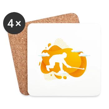 Field hockey hockey zone field hockey players - Coasters (set of 4) - white - Front