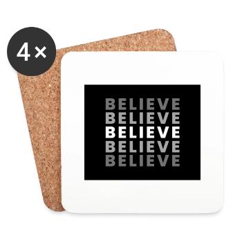 Believe - Untersetzer (4er-Set) - Weiß - Vorne