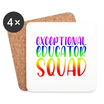 Escouade d’éducateurs exceptionnels 2 - Dessous de verre (lot de 4) - blanc - Devant