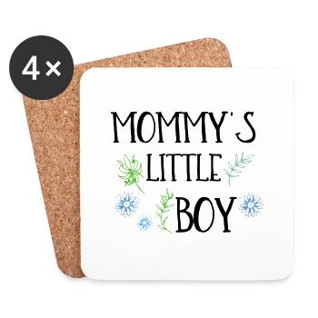 Le petit garçon de maman - Dessous de verre (lot de 4) - blanc - Devant