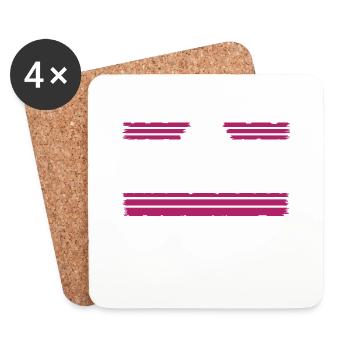 love peace symbol present idea happy cool child - Coasters (set of 4) - white - Front