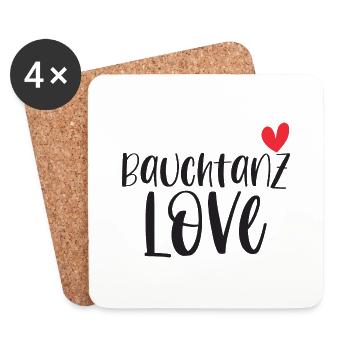 Bauchtanz Bauchtänzerin Tänzerin tanzen Geschenk - Untersetzer (4er-Set) - Weiß - Vorne