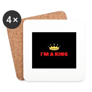 I am king - Coasters (set of 4) - white - Front