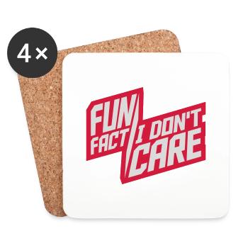 I dont care fact - Untersetzer (4er-Set) - Weiß - Vorne