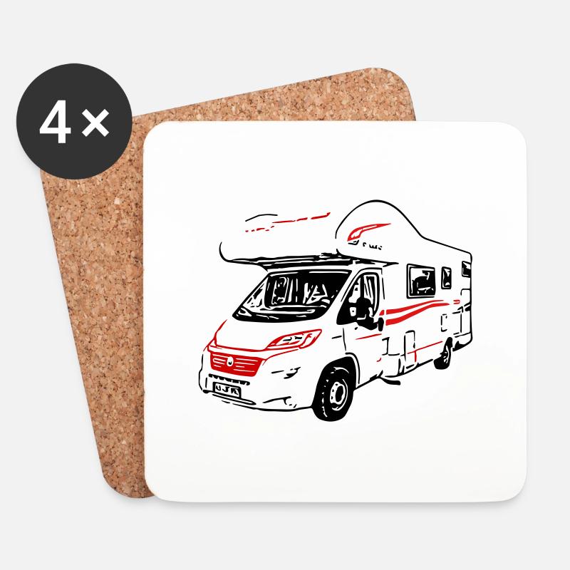 Wohnmobil Alkoven Ducato - Untersetzer (4er-Set) - Weiß