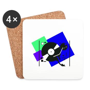colorful turntables4 - Coasters (set of 4) - white - Front