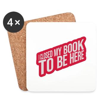 I closed my book - Coasters (set of 4) - white - Front
