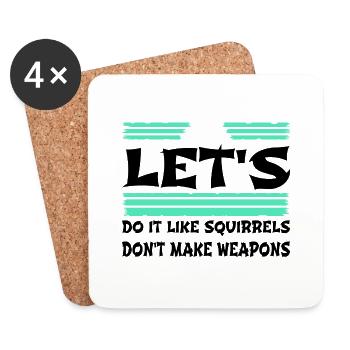 present statement funny sayings sayings quote - Coasters (set of 4) - white - Front