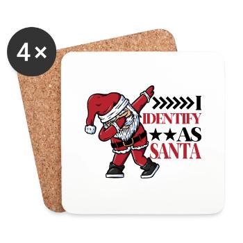 I Identify As Santa 5 - Coasters (set of 4) - white - Front