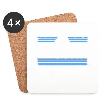 Green Peace Statement Birthday Present Idea - Coasters (set of 4) - white - Front
