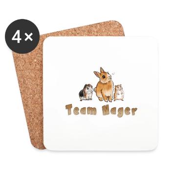 Team Nager - Untersetzer (4er-Set) - Weiß - Vorne