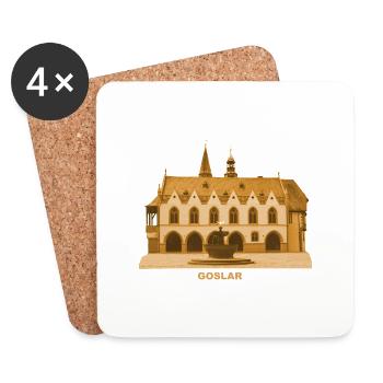 Goslar Rathaus Harz Niedersachsen - Untersetzer (4er-Set) - Weiß - Vorne