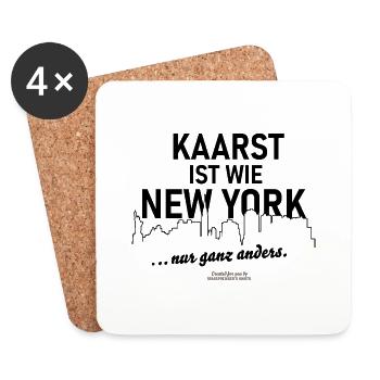 Kaarst ist wie New York Städte-Spruch - Untersetzer (4er-Set) - Weiß - Vorne