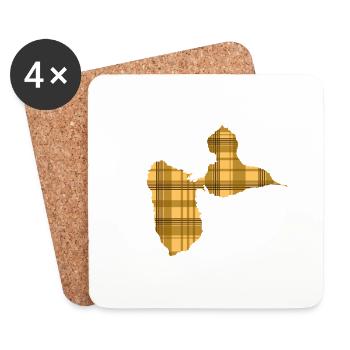 Guadeloupe - Coasters (set of 4) - white - Front