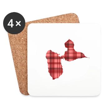 Guadeloupe - Coasters (set of 4) - white - Front
