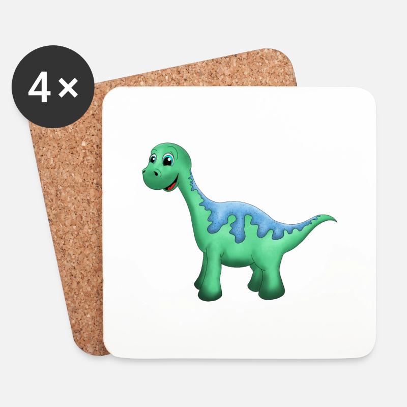 Lieber Dinosaurier. - Untersetzer (4er-Set) - Weiß