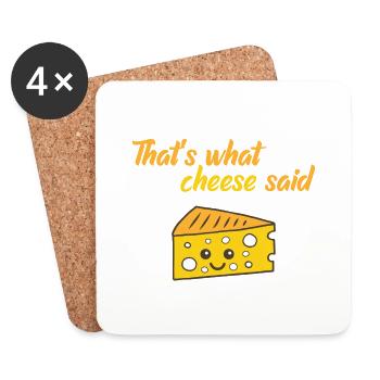Funny That's What Cheese Said - Coasters (set of 4) - white - Front