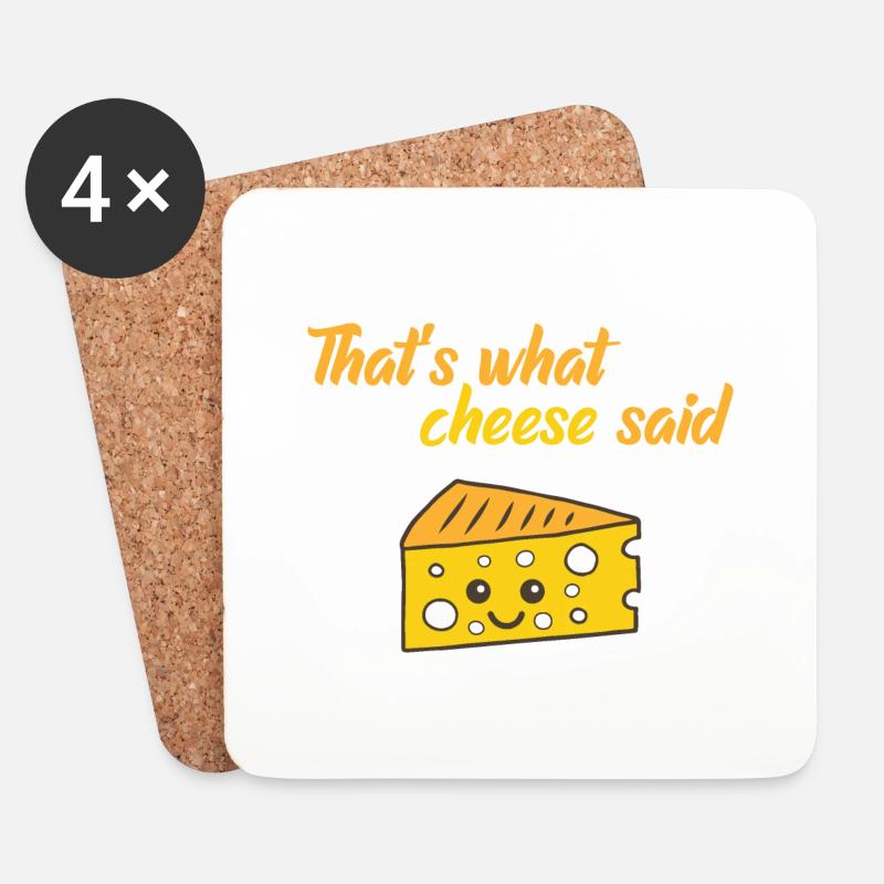 Lustig, das hat Cheese gesagt - Untersetzer (4er-Set) - Weiß