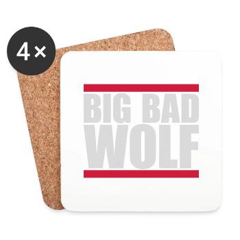 big bad wolf quote - Coasters (set of 4) - white - Front