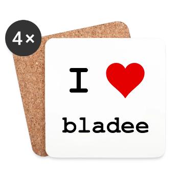I Love Bladee - Coasters (set of 4) - white - Front