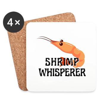 Shrimp Whisperer - Drôle d’amateur de crevettes - Dessous de verre (lot de 4) - blanc - Devant