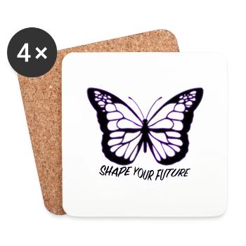 Shape Your Future Butterfly - Untersetzer (4er-Set) - Weiß - Vorne