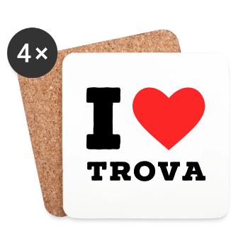 Ich liebe Trova - Untersetzer (4er-Set) - Weiß - Vorne