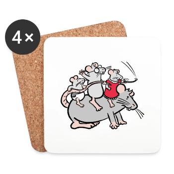 Donkey ride - Coasters (set of 4) - white - Front