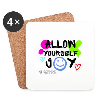 SHANIMAX Joy and happiness - Coasters (set of 4) - white - Front