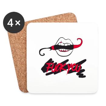 fuck you - Coasters (set of 4) - white - Front