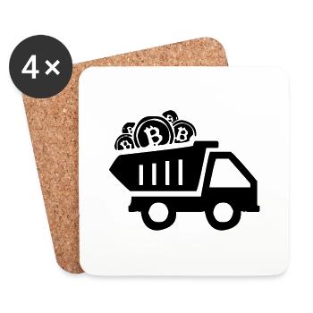 Bitcoin interest - Coasters (set of 4) - white - Front