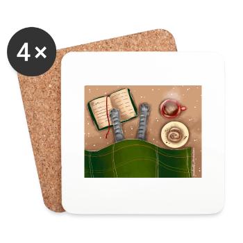 Perfekter Tag - Untersetzer (4er-Set) - Weiß - Vorne