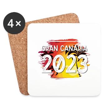 Gran Canaria 2023 - Untersetzer (4er-Set) - Weiß - Vorne