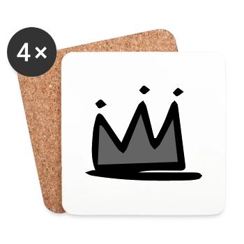 crown - Coasters (set of 4) - white - Front