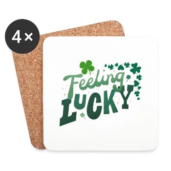 Feeling Lucky - Dessous de verre (lot de 4) - blanc - Devant