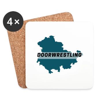 Thüringen - Doorwrestling - Untersetzer (4er-Set) - Weiß - Vorne