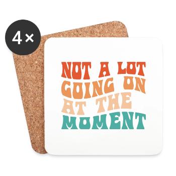Im Groovy-Stil ist im Moment nicht viel los - Untersetzer (4er-Set) - Weiß - Vorne