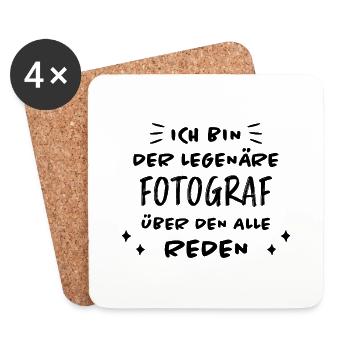 Fotograf Lustiger Spruch Beruf Fotografen Geschenk - Untersetzer (4er-Set) - Weiß - Vorne