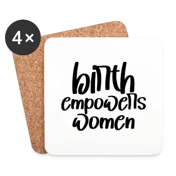 La naissance autonomise les femmes 3 - Dessous de verre (lot de 4) - blanc - Devant