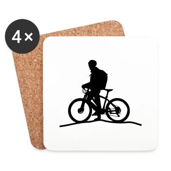 Mountain bike - Coasters (set of 4) - white - Front