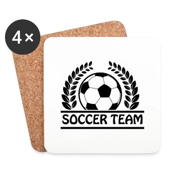 Fußball Football - Dessous de verre (lot de 4) - blanc - Devant