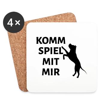 Dog Hund - Untersetzer (4er-Set) - Weiß - Vorne
