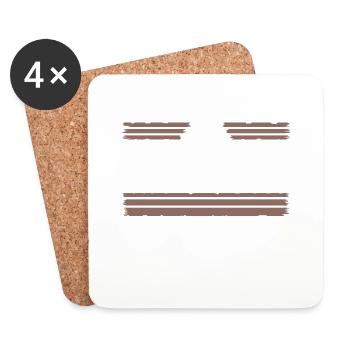 Bird Joke 60s Gift Geek Statement Funny Sayings - Coasters (set of 4) - white - Front